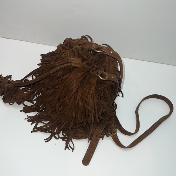 Express - Faux Suede Fringe Tassel Bag - Picture 5 of 5